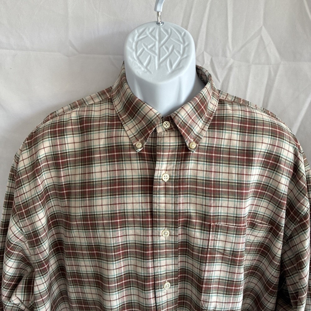 Men's 4XL Ralph Lauren Beige Label Big Shirt XL Plaid Pony 90s Distressed Read - Picture 15 of 16